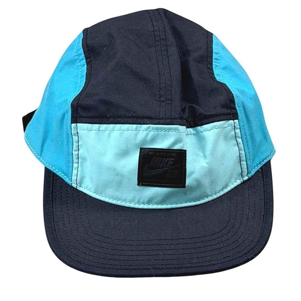 Nike SB Hat Kids OSFM Blue Navy Polyester‎ Cotton 5-Panel Adjustable Strap Skate